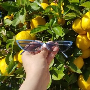 SOLD Silver Cat Eye Sunglasses